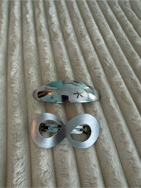 Lulu's Silver Metal Hair Clips Set